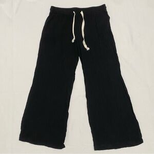 UNIF Black Wide Leg Drawstring Pants